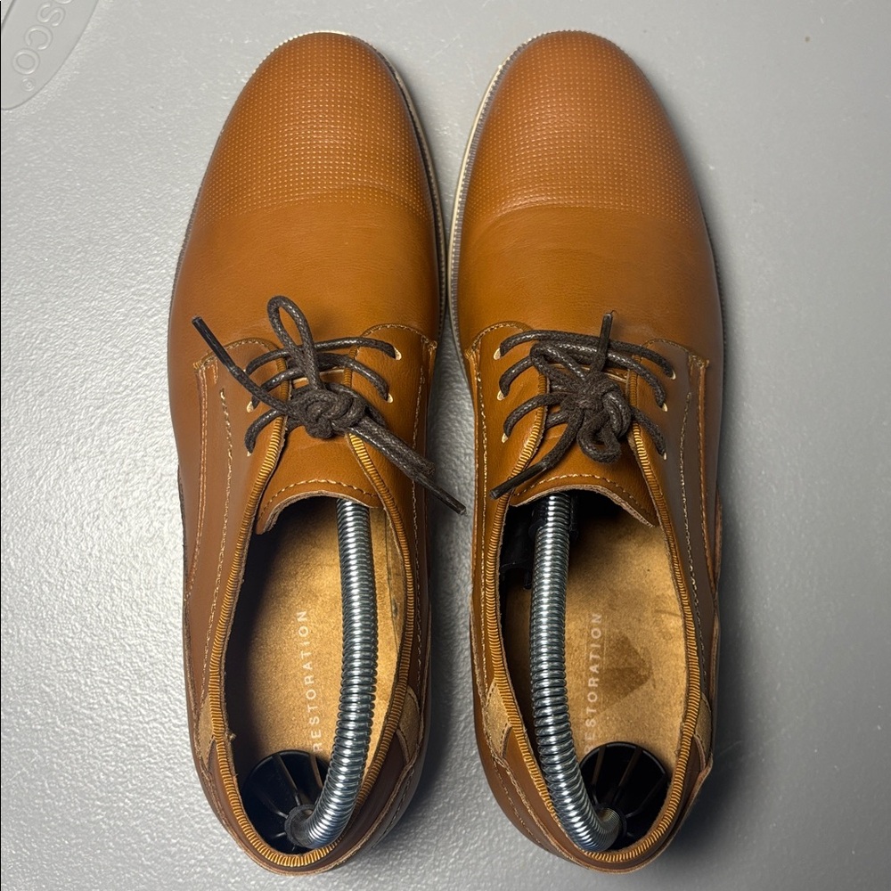 Restoration Boys Edward Brown Leather Dress Shoes Edward 6 M - Picture 6 of 8